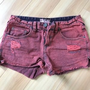 Free People l Cutoffs over dyed boho jean shorts
